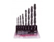 Набор сверл для металла HSS Ф3-10 мм, 8 штук, пластиковый футляр