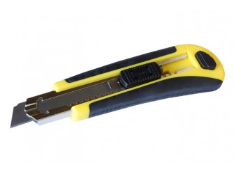 Нож со сменным лезвием 18 мм, пластиковый корпус