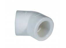 Уголок PPR 32 мм уг. 45° белый
