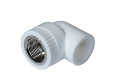 Уголок комбинированный PPR ВР 25 мм х 1/2" белый