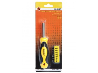Отвертка со вставками 1/4", 8 предметов