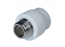 Муфта комбинированная PPR НР 25 мм х 1/2" белая