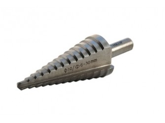 Сверло для металла ступенчатое Ф6-30 мм, 13 ступеней, шаг 2 мм, ход 4,5 мм