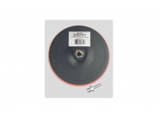 Тарелка опорнаяная Ф180 мм, М14, для УШМ, липучая основа, мягкая, + адаптер