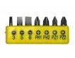 Отвертка короткая реверсивная со вставками 1/4", 8 предетов