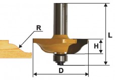 Фреза фигирейная горизонтальная Ф63,5Х15,9 мм, хвостовик 12 мм