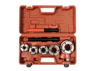 Набор клуппов трубных 3/8"-1/2"-3/4"-1"- 1 1/4" с адаптером