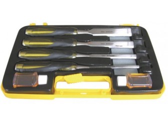 Набор стамесок-долот 6,12,20,26 мм + брусок, 5 предметов, пластиковый кейс