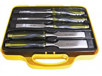 Набор стамесок-долот 10,12,20,26,32 мм, 5 штук, пластиковый кейс