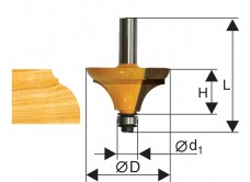 Фреза фигирейная горизонтальная Ф38,1Х19 мм, хвостовик 12 мм