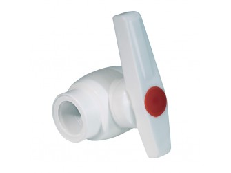 Кран шаровой PPR 32 мм белый