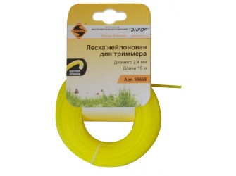 Леска для триммеров, круг ф2,4ммх15м