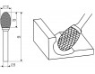 Борфреза Овальная "E" 6х12