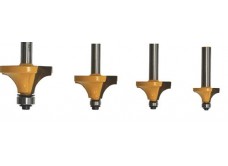 Набор фрез для декоративного применения, хвостовик 8 мм, 4 штуки