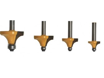 Набор фрез для декоративного применения, хвостовик 8 мм, 4 штуки