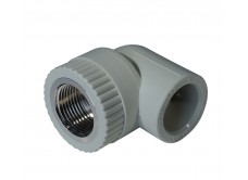 Уголок комбинированный PPR ВР 20 мм х 1/2" серый