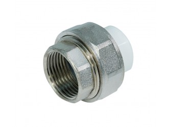 Муфта разъемная PPR ВР 32 мм х 1" белая