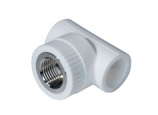 Тройник комбинированный PPR ВР 32 мм х 1" белый