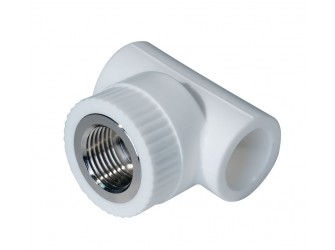 Тройник комбинированный PPR ВР 32 мм х 1" белый