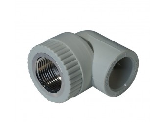 Уголок комбинированный PPR ВР 25 мм х 3/4" серый