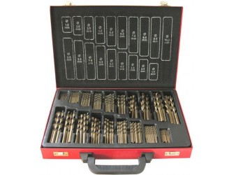 Набор сверл для металла Р6М5 1-10 мм, шаг 0,5 мм, 375 штук, металлический футляр